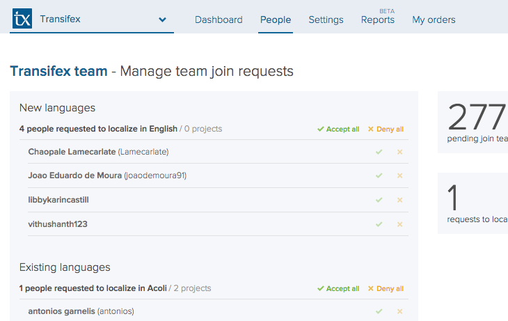 Manage team join requests