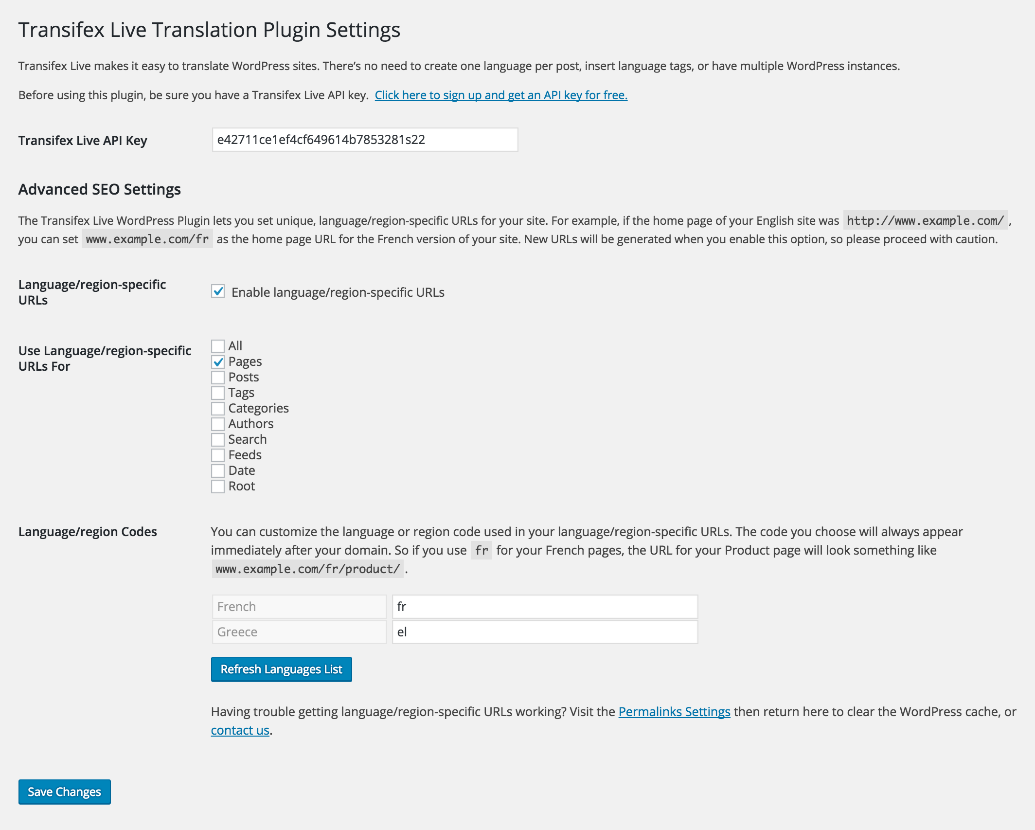 Transifex-Live-Plugin-Settings