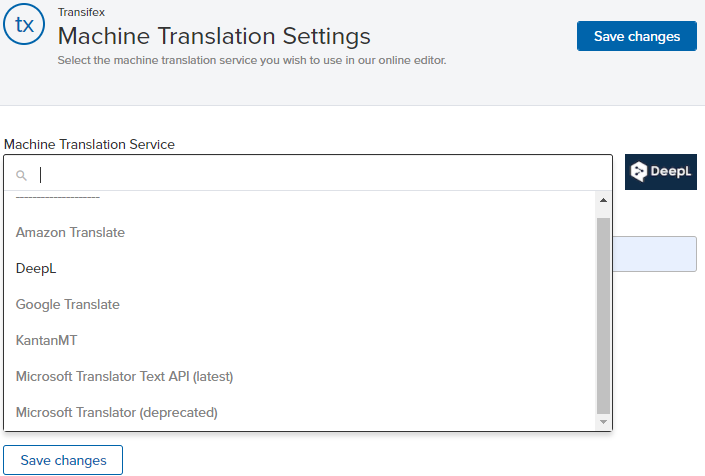 Transifex Machine Translation Tools