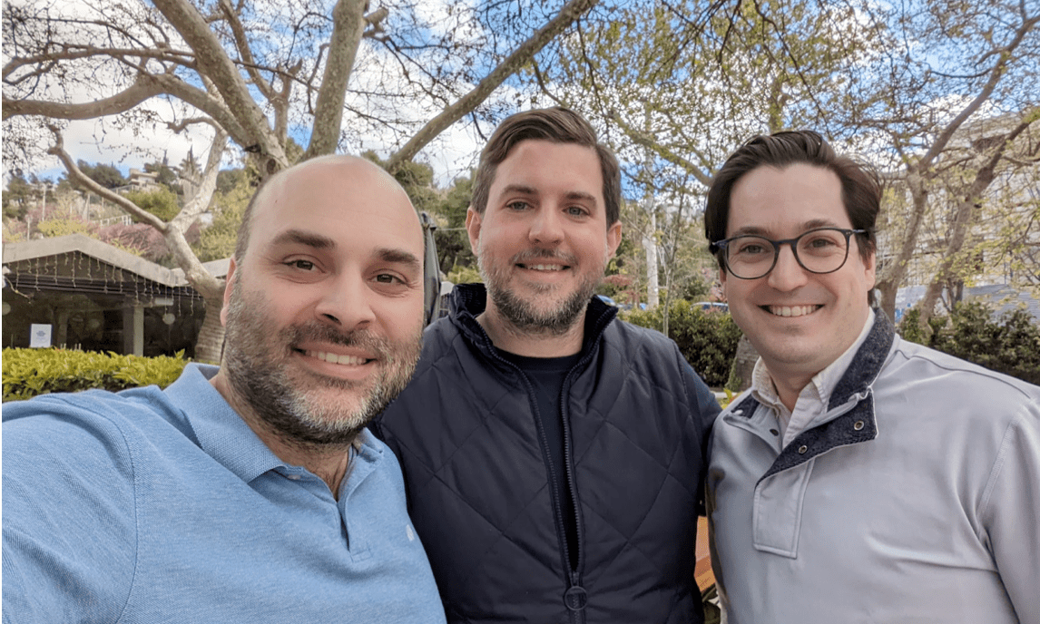 Founder Dimitirs Glezos, CEO Chris Reese and President Tony Pilnik